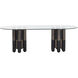 Yanna 94.5 X 47.25 inch Clear / Black / Brown Dining Table